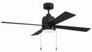 Craftmade - EMCY52FB4-PC - 52" Ceiling Fan - Energy Star McCoy 52" 4 Blade Ceiling Fan - Flat Black
