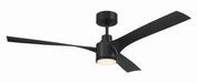 Craftmade - PHB52FB3 - 52" Ceiling Fan - Phoebe 52" 3-Blade In/Outdoor Damp Fan - Flat Black