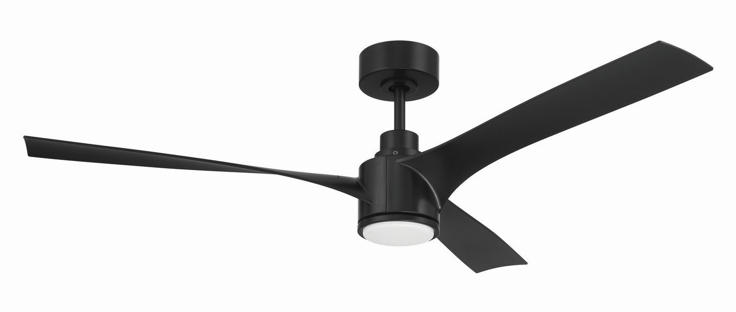 Craftmade - PHB52FB3 - 52" Ceiling Fan - Phoebe 52" 3-Blade In/Outdoor Damp Fan - Flat Black