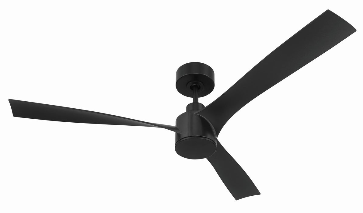 Craftmade - PHB52FB3 - 52" Ceiling Fan - Phoebe 52" 3-Blade In/Outdoor Damp Fan - Flat Black