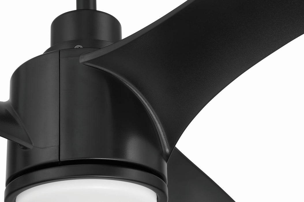 Craftmade - PHB52FB3 - 52" Ceiling Fan - Phoebe 52" 3-Blade In/Outdoor Damp Fan - Flat Black