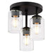 Vaxcel - C0326 - Three Light Flush Mount - Park Ridge - Matte Black