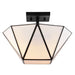 Vaxcel - C0330 - Two Light Semi-Flush Mount - Burnett - Matte Black