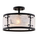 Vaxcel - C0333 - Three Light Semi-Flush Mount - Wilder - Matte Black