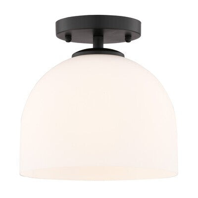Shelby One Light Semi-Flush Mount Matte Black