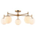 Vaxcel - C0348 - Five Light Semi-Flush Mount - Armitage - Muted Brass