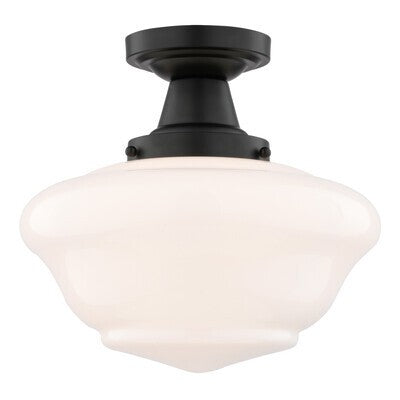Eastgate One Light Semi-Flush Mount Matte Black