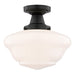 Vaxcel - C0350 - One Light Semi-Flush Mount - Eastgate - Matte Black