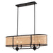 Vaxcel - H0308 - Six Light Linear Chandelier - Berens - Matte Black