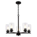 Vaxcel - H0313 - Five Light Chandelier - Park Ridge - Matte Black