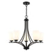 Vaxcel - H0317 - Five Light Chandelier - River Grove - Matte Black