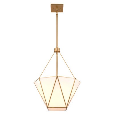 Vaxcel - P0439 - Three Light Pendant - Burnett - Muted Brass