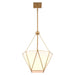 Vaxcel - P0439 - Three Light Pendant - Burnett - Muted Brass