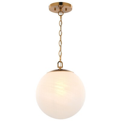 Monticello One Light Pendant Muted Brass