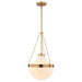 Vaxcel - P0448 - One Light Pendant - Lincoln - Muted Brass