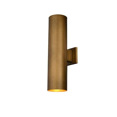 Chiasso Two Light Outdoor Wall Mount Warm Brass