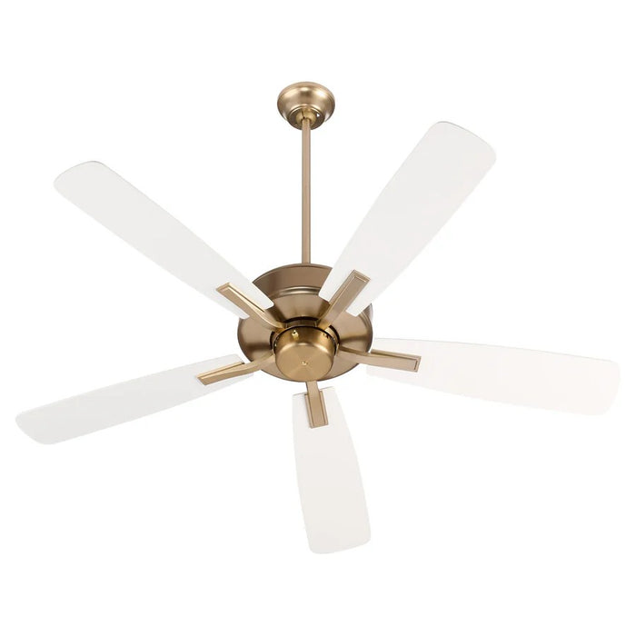 Quorum - 4525-806 - 52"Ceiling Fan - Ovation - Aged Brass|Studio White