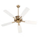 Quorum - 4525-806 - 52"Ceiling Fan - Ovation - Aged Brass|Studio White
