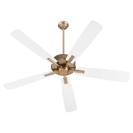Quorum - 4605-806 - 60"Ceiling Fan - Ovation - Aged Brass|Studio White