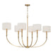Minka-Lavery - 10427-732 - Six Light Linear Chandelier - Molvene - Legacy Brass