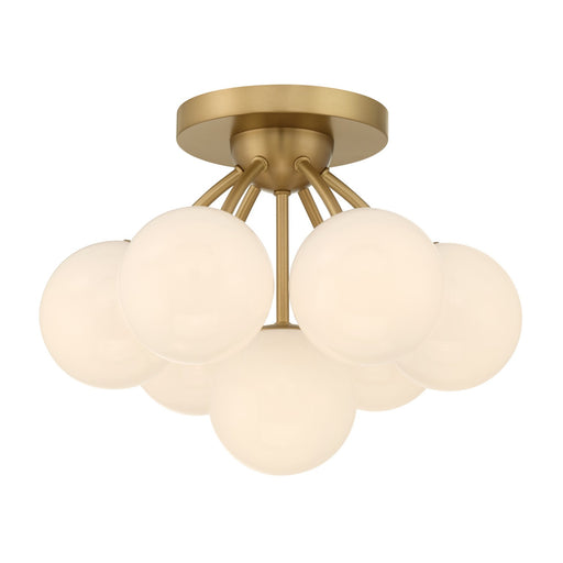Lunara Seven Light Semi-Flush Mount Legacy Brass