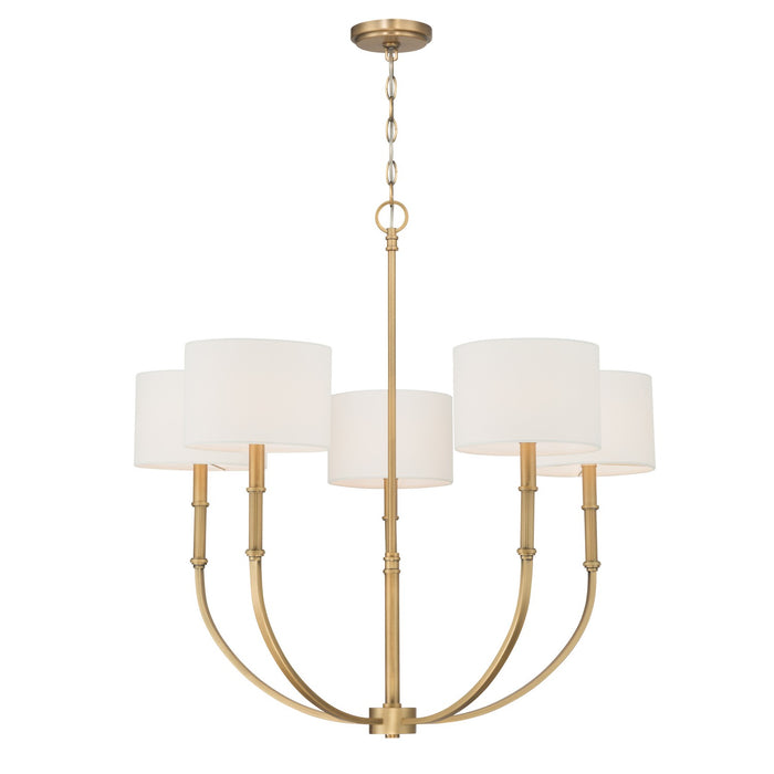 Minka-Lavery - 12115-732 - Five Light Chandelier - Molvene - Legacy Brass