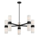 Minka-Lavery - 12129-899 - Ten Light Chandelier - Delgada - Dark Matte Black