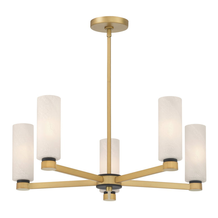 Minka-Lavery - 12326-876 - Five Light Chandelier - Wexmere - Legacy Brass