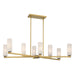 Minka-Lavery - 12327-876 - Eight Light Linear Chandelier - Wexmere - Legacy Brass