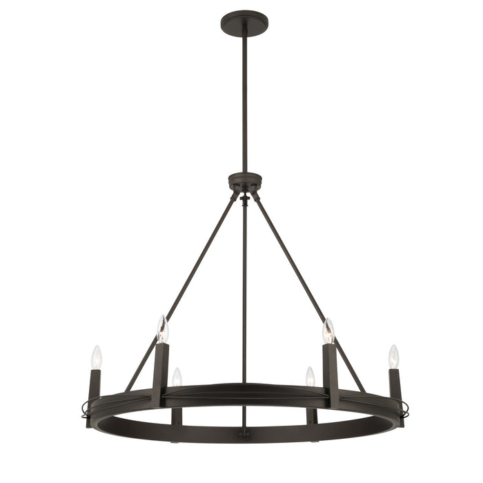 Minka-Lavery - 12418-860 - Six Light Pendant - Dalvor - Dark Bronze