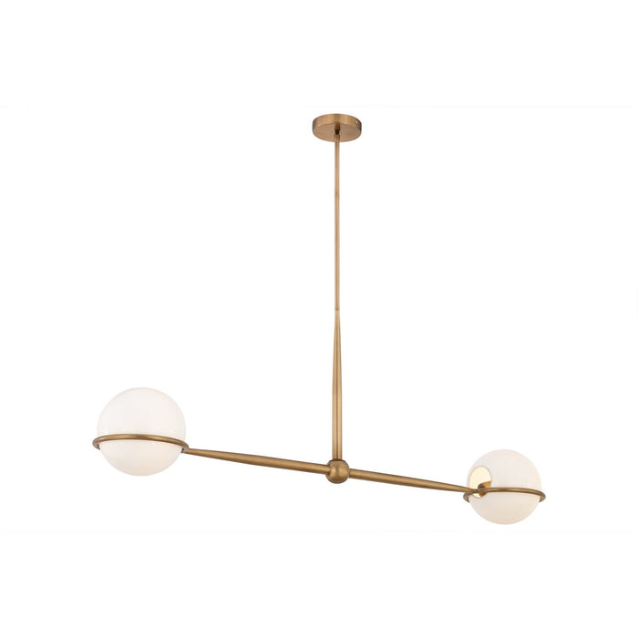 Minka-Lavery - 12507-732 - Two Light Linear Chandelier - Orstyn - Legacy Brass