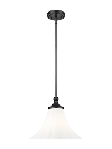Fleur One Light Pendant Matte Black