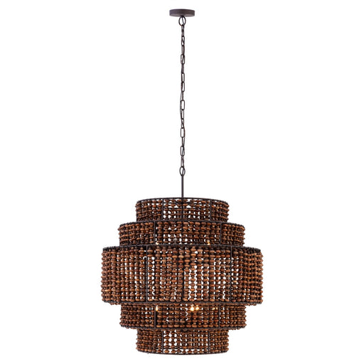 Beaudelle Nine Light Pendant Dark Bronze