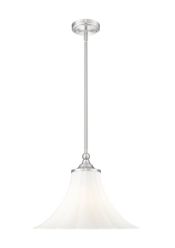 Fleur One Light Pendant Brushed Nickel