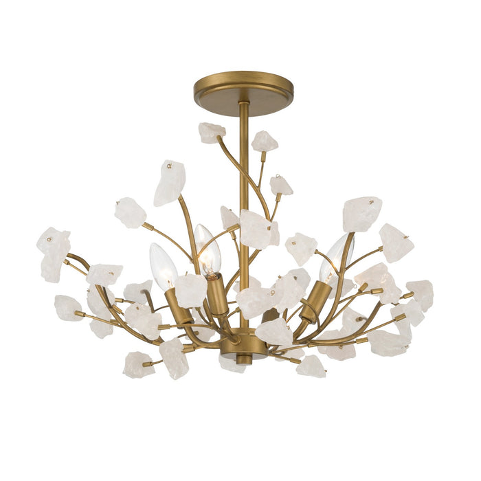 Minka-Lavery - 13954-870 - Five Light Semi-Flush Mount - Ramus - Painted Legacy Brass