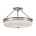 Minka-Lavery - 14086-84 - Three Light Semi-Flush Mount - Halora - Brushed Nickel