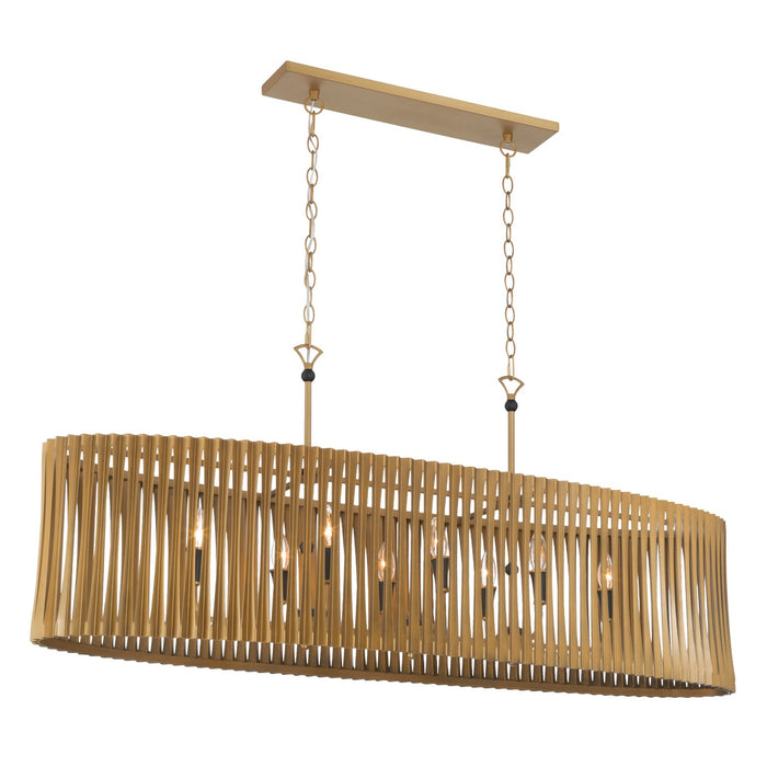 Minka-Lavery - 16027-877 - Eight Light Linear Chandelier - Aven - Sand Coal Black