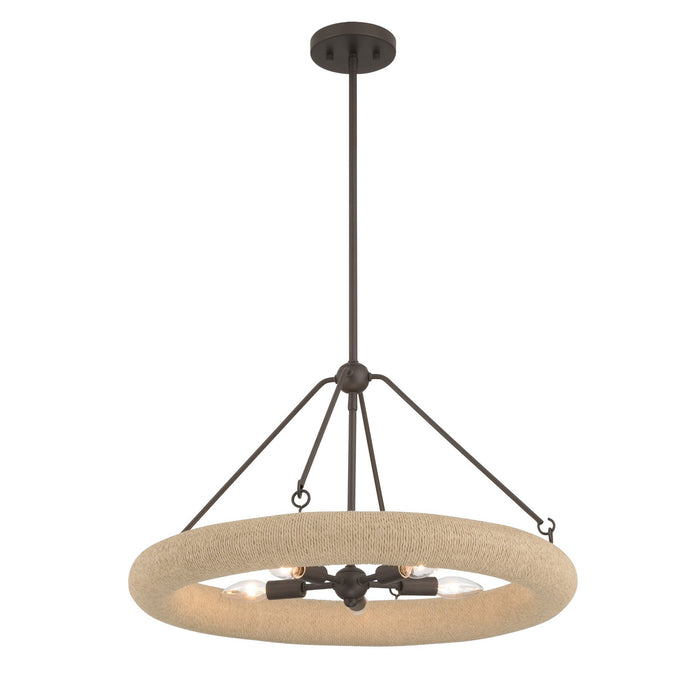 Minka-Lavery - 17115-860 - Five Light Pendant - Aeris - Dark Bronze