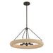 Minka-Lavery - 17115-860 - Five Light Pendant - Aeris - Dark Bronze