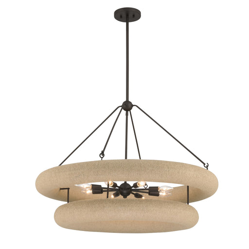 Aeris Eight Light Pendant Dark Bronze