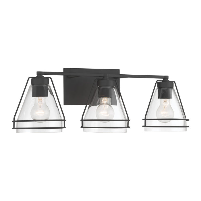 Minka-Lavery - 17643-899 - Three Light Vanity - Lorenth - Dark Matte Black