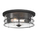 Minka-Lavery - 17647-899 - Two Light Flush Mount - Lorenth - Dark Matte Black