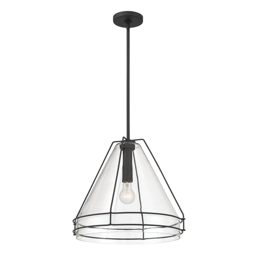 Lorenth One Light Pendant Dark Matte Black