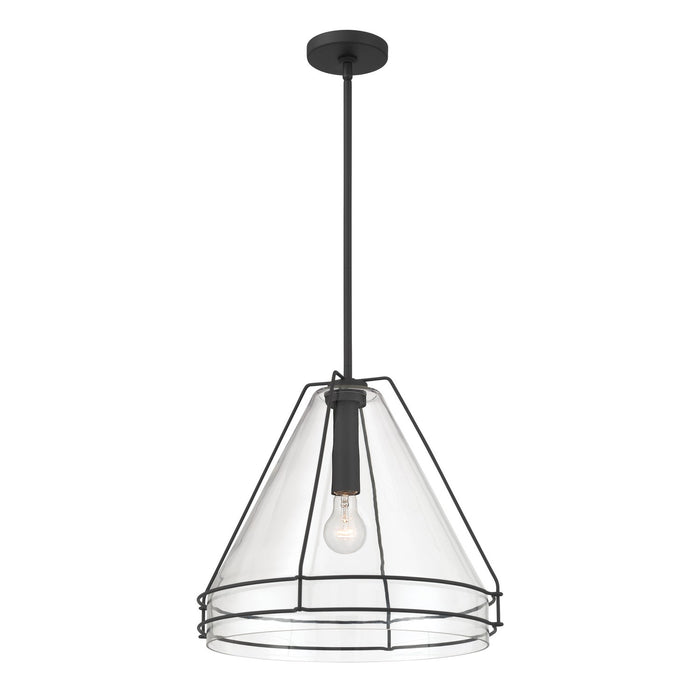Minka-Lavery - 17649-899 - One Light Pendant - Lorenth - Dark Matte Black