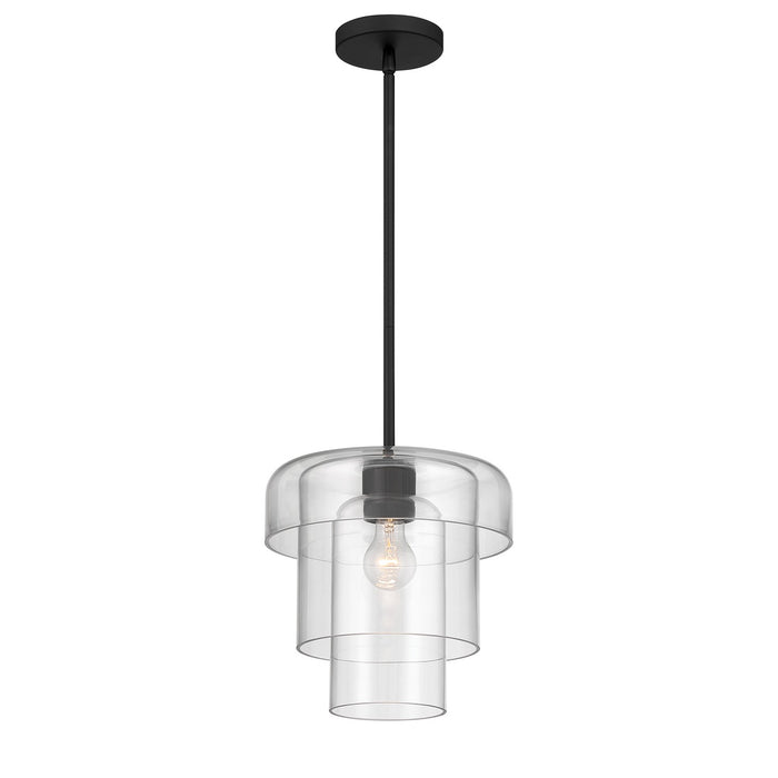 Minka-Lavery - 19615-899 - One Light Pendant - Velique - Dark Matte Black