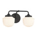 Minka-Lavery - 2572-899 - Two Light Vanity - Cornwell - Dark Matte Black