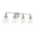 Minka-Lavery - 5684-84 - Four Light Vanity - Barwell - Brushed Nickel