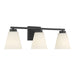 Millennium - 64003WG-MB - Three Light Vanity - Strayhan - Matte Black