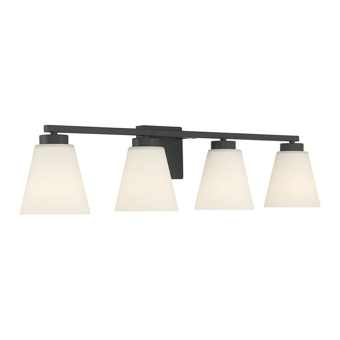 Millennium - 64004WG-MB - Four Light Vanity - Strayhan - Matte Black