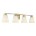 Millennium - 64004WG-MG - Four Light Vanity - Strayhan - Modern Gold